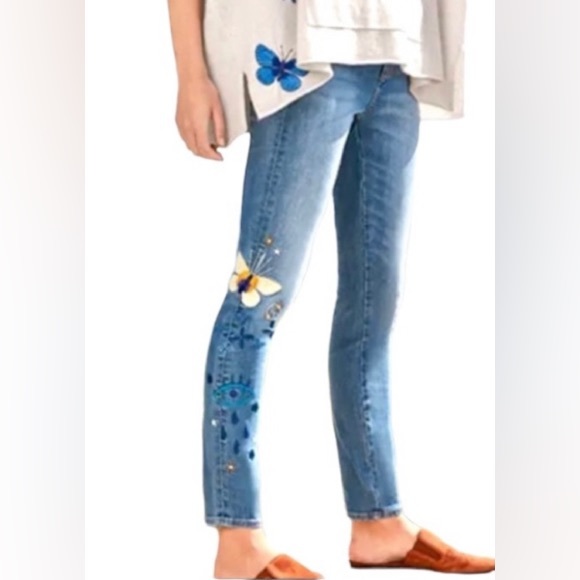 Johnny Was Denim - Johnny Was Good Vibes Skinny Jeans Blue Size 27